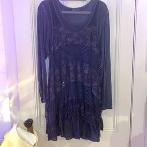 Gorgeous dress in a smoky navy, purchased in Italy. It is two separate pieces.